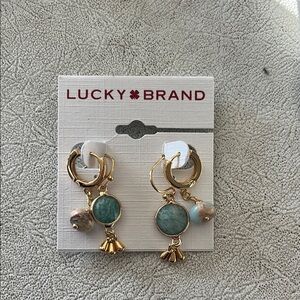 Lucky Brand Gold and Blue Earrings